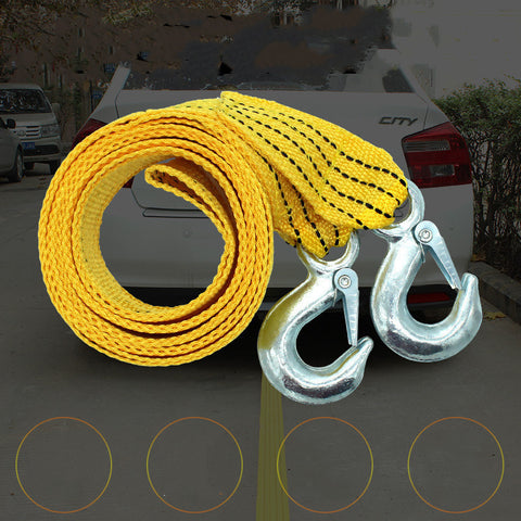 Car Tow Rope 3 Meters Thick and Powerful Fluorescent Nylon Tow Rope