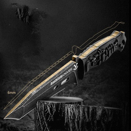Outdoor Knife D2 Tactical Knife Open Blade Survival Sharp Self-defense Knives Cold Weapons