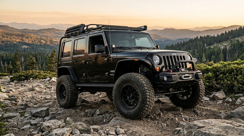Jeep Wrangler JK with 35 inch tires and lift kit